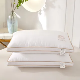 【ISHUR 伊舒爾】水鑽超柔立體羽絲枕2入(贈天絲枕套2入/羽絨枕/羽毛枕/枕頭)