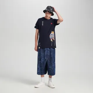 【EDWIN】江戶勝 男裝 勝太郎系列 勝太郎高蹺短袖T恤(丈青色)