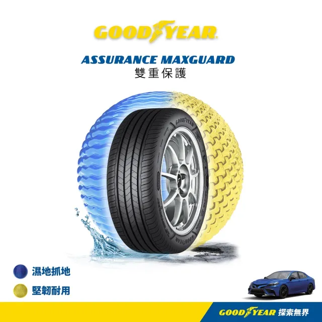 【GOODYEAR 固特異】Autocare旗艦館 Assurance Maxguard 195/55R15四入組(濕抓耐用雙重保護)