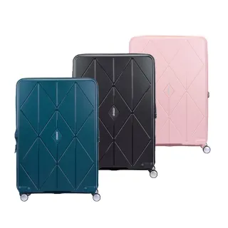 【AMERICAN TOURISTER 美國旅行者】25吋 ARGYLE 菱格抗菌環保可擴充PP耐衝擊行李箱(多色可選)