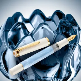 【Pelikan】百利金 M200 粉彩藍 鋼筆(送原廠4001大瓶裝墨水&手提袋)