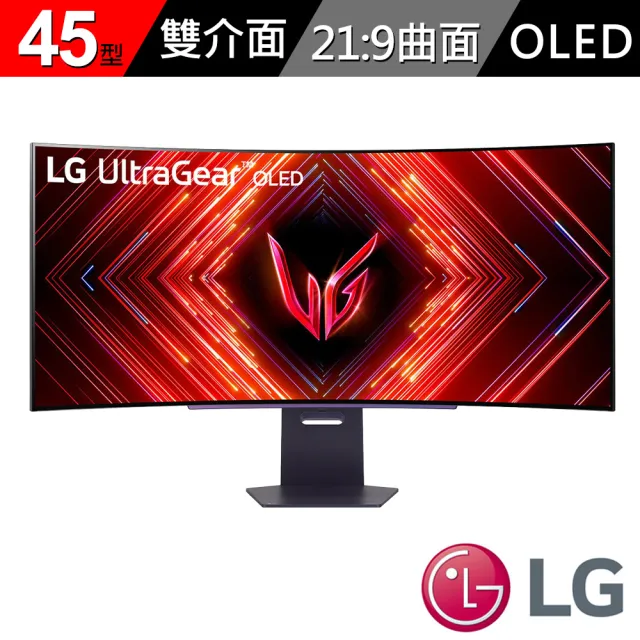 【LG 樂金】45GS95QE 45型 21:9 WQHD OLED 240Hz 曲面電競螢幕(曲度800R/0.03ms/G-SYNC)