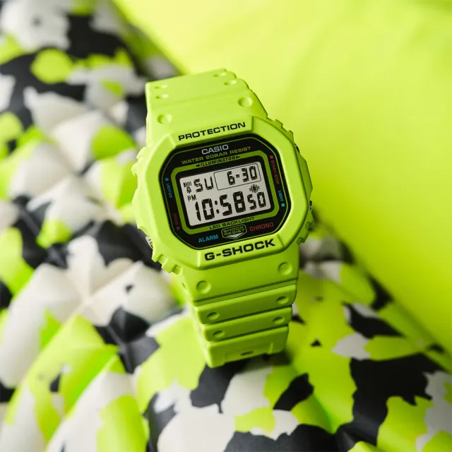 【CASIO 卡西歐】G-SHOCK 運動風 經典電子腕錶 母親節 禮物 推薦(DW-5600EP-9)