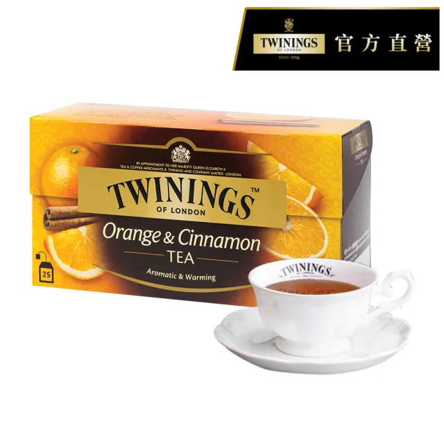 【Twinings 唐寧茶】調味茶包 25包x3盒(四紅果茶/沁心薄荷/香甜蜜桃/香橙肉桂/異國香蘋)