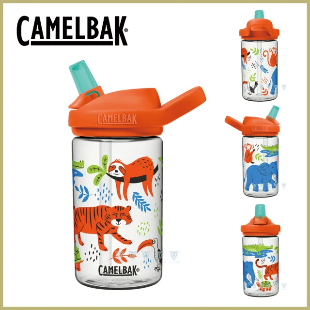 【CAMELBAK】400ml eddy+ 兒童吸管運動水瓶 雙入組(eddy+ 兒童水瓶/)