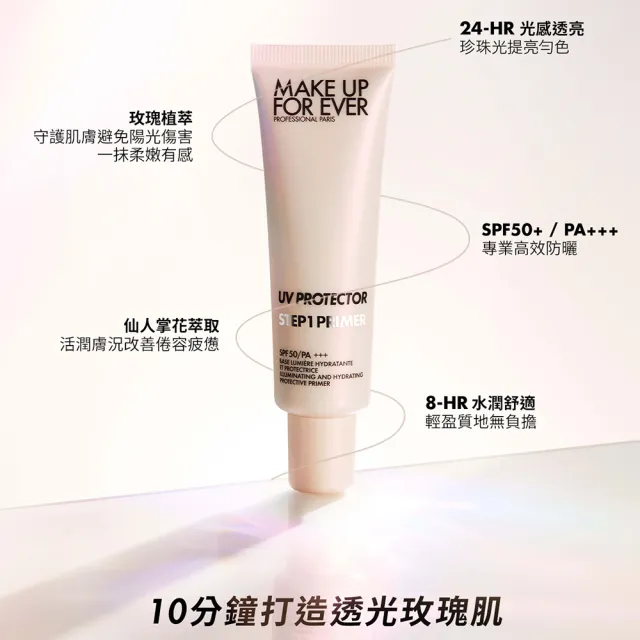 【MAKE UP FOR EVER】STEP1 第一步玫瑰水感防曬乳雙入組 SPF50+/PA+++