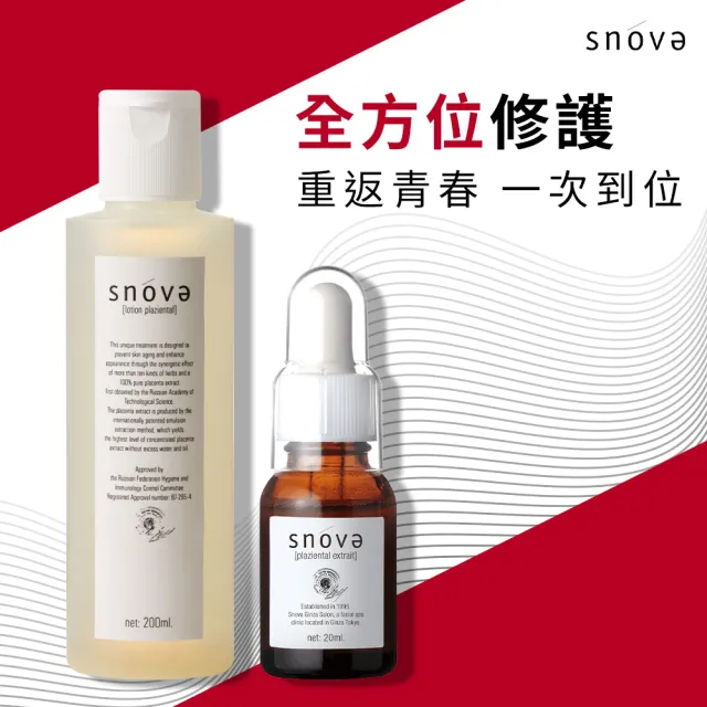 【SNOVA】絲若雪日常保養組(精華液20mlx1+化妝水200mlx1)