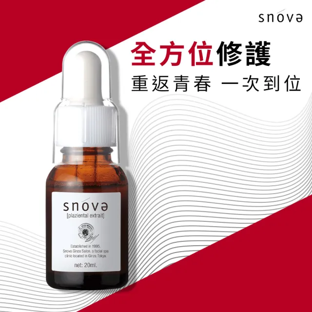 【SNOVA】絲若雪胎盤素精華液-20ml-3入組(抗老/保濕/提亮/精華液)