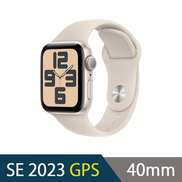 金屬錶帶組【Apple】Apple Watch SE2 2023 GPS 40mm(鋁金屬錶殼搭配運動型錶帶)