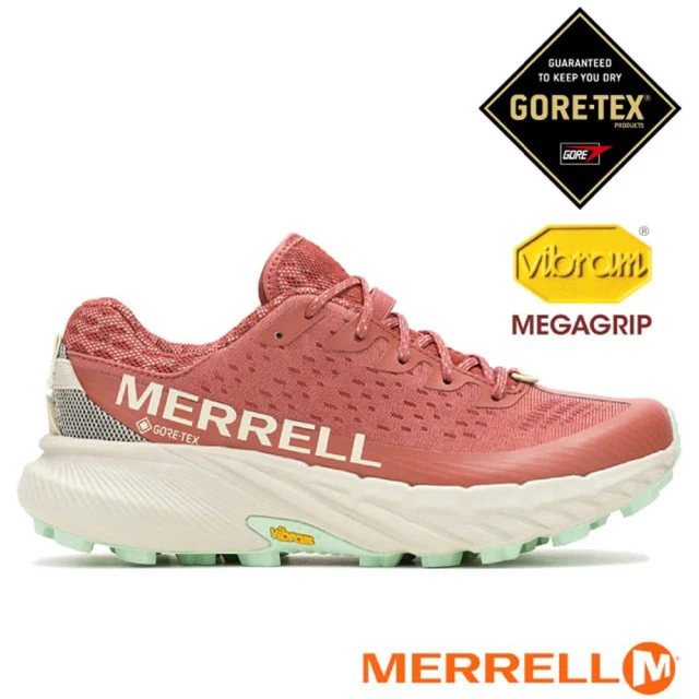 MERRELL 女 AGILITY PEAK 5 GORE-TEX輕量越野健行鞋.透氣登山鞋.戶外休閒運動鞋(M068256 岩石紅)