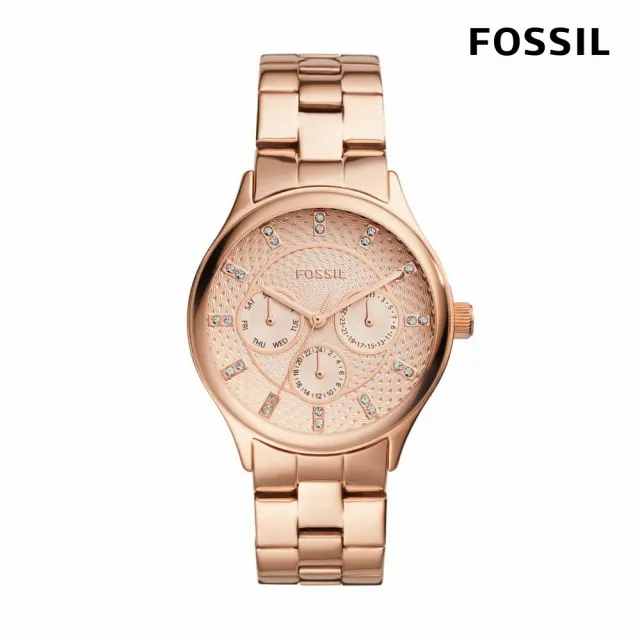 【FOSSIL 官方旗艦館】Modern Sophisticate系列 優雅三眼計時指針女錶 不鏽鋼錶帶手錶 36MM(多色可選)