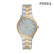 【FOSSIL 官方旗艦館】Modern Sophisticate系列 優雅三眼計時指針女錶 不鏽鋼錶帶手錶 36MM(多色可選)