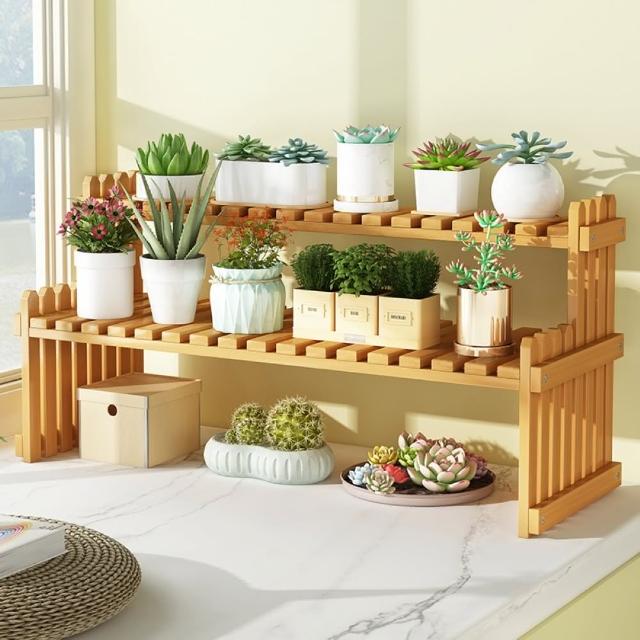 【MINE 家居】花架 100% 天然楠竹  47x21x30cm(花架/層架/木架)
