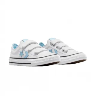 【CONVERSE】帆布鞋 運動鞋 童鞋 中童 低筒 魔鬼氈 STAR PLAYER 76 3V OX WHITETRUE SKY 白藍 A07410C