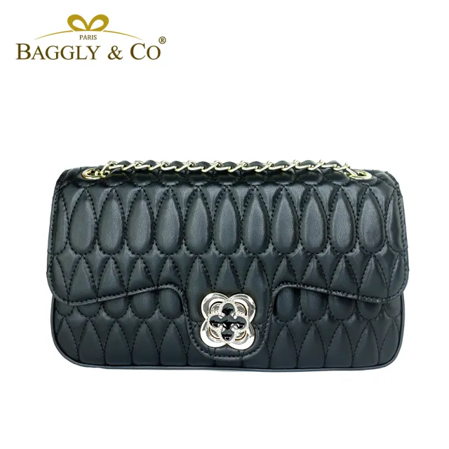 【BAGGLY&CO】雙11 真皮 頭層牛皮水滴紋大香斜背包(真皮包包 四色-可放長夾)