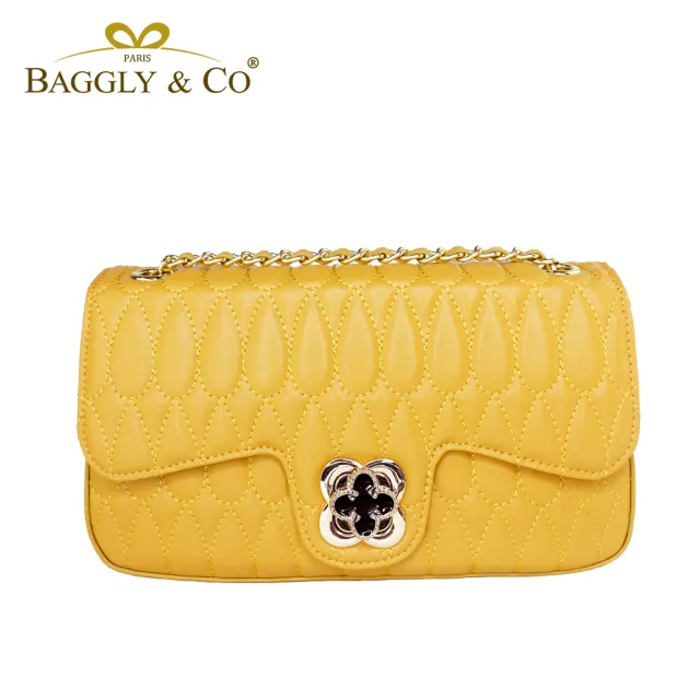 【BAGGLY&CO】雙11 真皮 頭層牛皮水滴紋大香斜背包(真皮包包 四色-可放長夾)