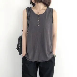 【LANNI 藍尼】★舒適休閒造型修身背心(上衣/女裝/T恤/休閒/百搭)