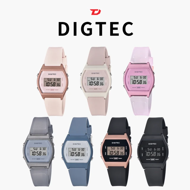 DIGITEC MDG-6062T 酒桶型 復古 電子 運動 休閒 日期星期顯示 日本機芯 手錶