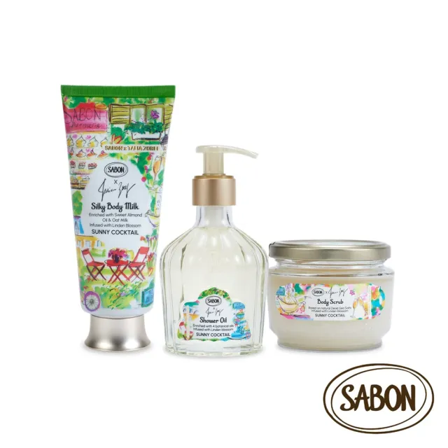 【SABON】香絮巴黎三部曲 限量系列(沐浴油235ml+身體磨砂膏320g+絲綢身體乳液200ml)_官方直營