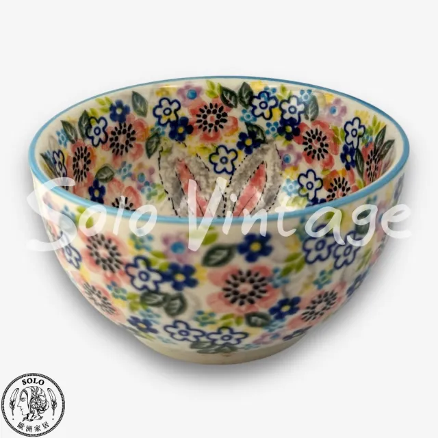 【SOLO 波蘭陶】波蘭製 Vena 波蘭陶 12CM 飯碗 兔寶花園系列