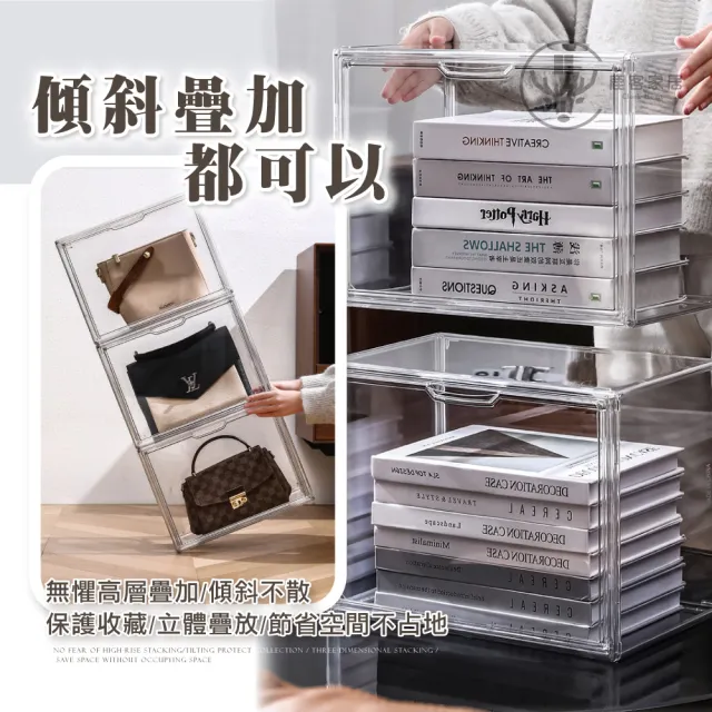 【Clook 鹿客家居】包包收納透明展示盒-大款(防塵 模型展示 公仔展示 公仔收納 透明鞋盒)