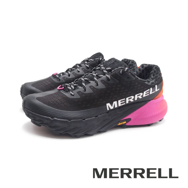 MERRELL 男 AGILITY PEAK 5 戶外健身輕量型慢跑越野運動鞋 男鞋(黑色)