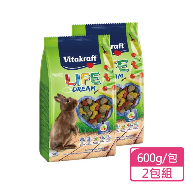 【Vitakraft】夢幻兔主食 600g/包；兩包組(兔飼料 兔主食 全齡兔 成兔)