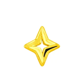 【周大福】LIT系列 螺旋光芒黃金耳環(單耳)