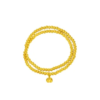 【周大福】傳承系列 事事如意小柿子黃金墜 金珠黃金手鍊_計價黃金(鍊長31.25cm)