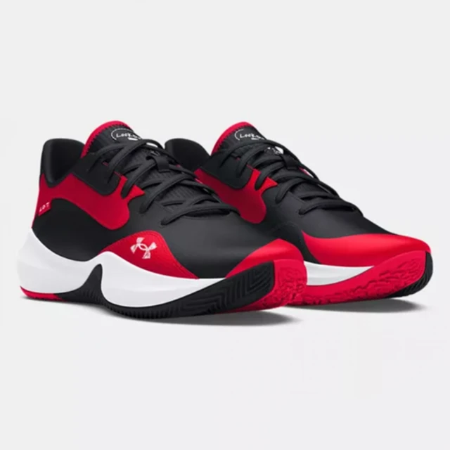 UNDER ARMOUR 籃球鞋 男鞋 運動鞋 包覆 緩震 UA LOCKDOWN 7 LOW 黑白紅 3027646-600