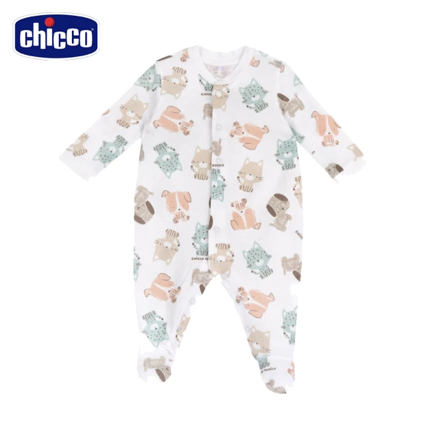 Chicco 24SS-SB 汪貓家族-滿版前開長袖兔裝