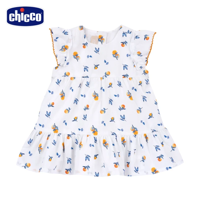 Chicco 24SS-陽光櫻桃-滿版荷葉袖洋裝優惠推薦