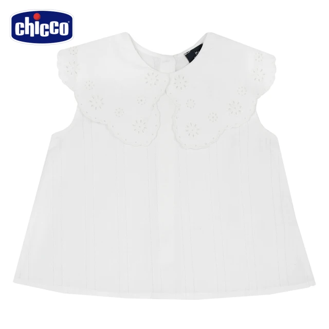 Chicco 24SS-沙漠風情-印花朵金點荷葉袖上衣品牌優