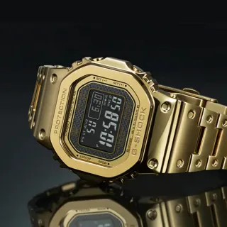 【CASIO 卡西歐】G-SHOCK 全金屬 太陽能 電波藍牙多功能腕錶 畢業禮物 送禮 推薦(GMW-B5000GD-9)