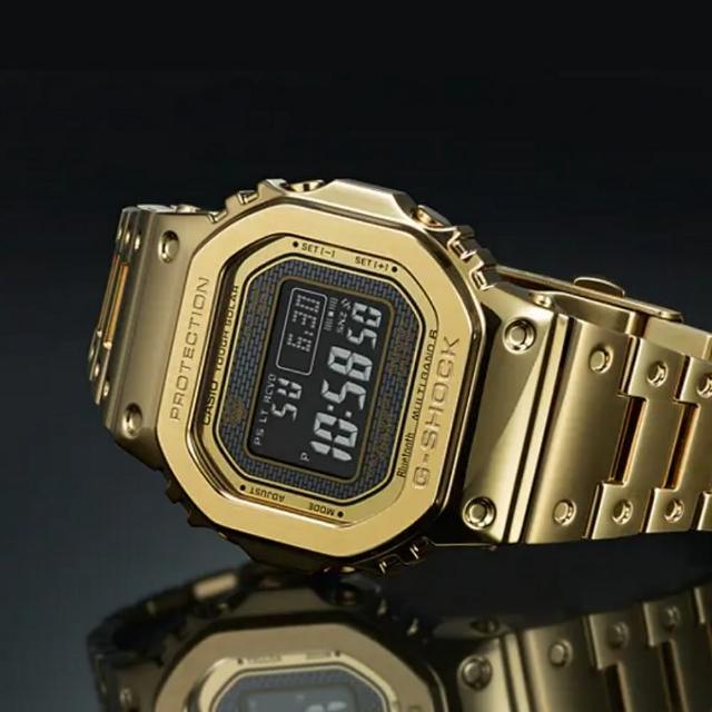 【CASIO 卡西歐】G-SHOCK 全金屬 太陽能 電波藍牙多功能腕錶 開學季 禮物 送禮(GMW-B5000GD-9)