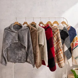 【DUYAN 竹漾】接觸溫感 3WAY加厚保暖毯（附扣）(毛毯 蓋毯 交換禮物 聖誕)