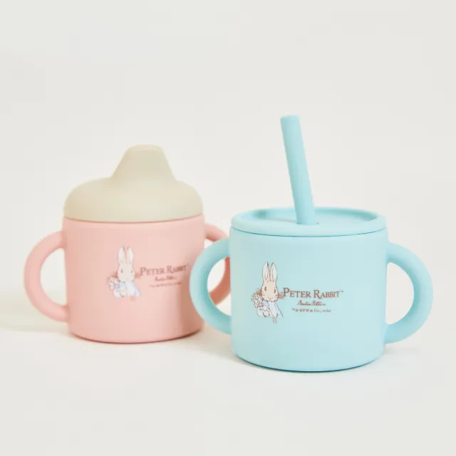 【奇哥】比得兔矽膠喝水杯組(學習杯/吸管杯/兒童杯)