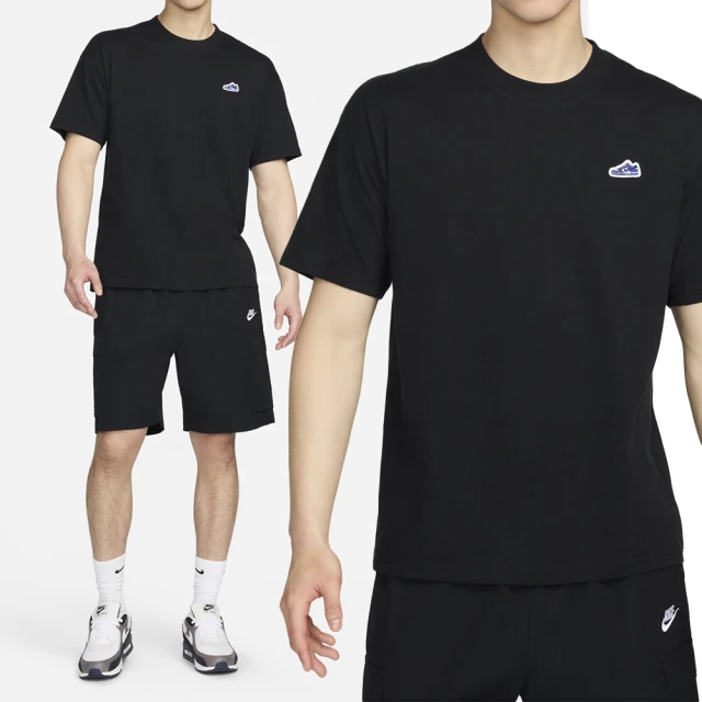 NIKE 耐吉 AS M NSW Tee M90 LBR Patch 男款 黑色 棉質 刺繡 寬鬆 短袖 上衣 FV3752-010