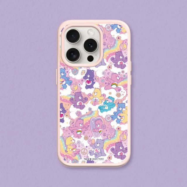 【RHINOSHIELD 犀牛盾】iPhone 15系列 SolidSuit背蓋手機殼/Care Bears-粉紫樂園(Care Bears)