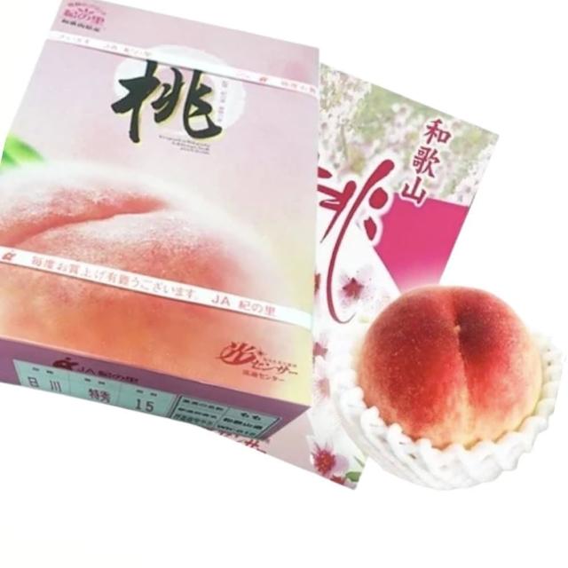【RealShop】日本和歌山溫室水蜜桃 1.3kg 4-5顆入(原裝進口禮盒 真食材本舖)