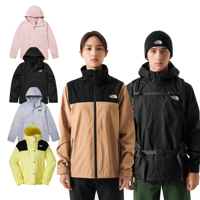 【The North Face 官方旗艦】機車族首選-連帽衝鋒衣外套-防水/透氣/防風/抗寒(多款任選)