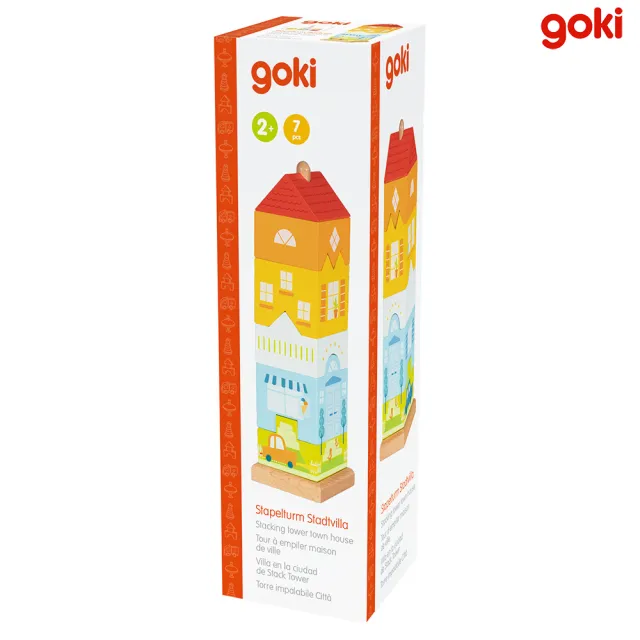 【goki】形狀配對蓋高樓(積木遊戲結合立體拼圖概念)