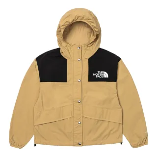 【The North Face 官方旗艦】北面女款卡其色DWR防潑水連帽外套｜5JXOLK5