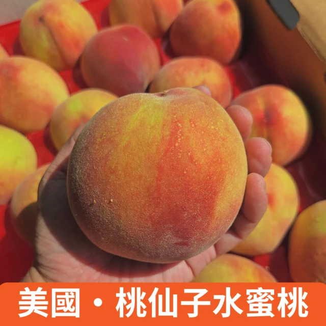 仙菓園 台灣 拉拉山水蜜桃 五顆入 兩盒組 每盒重1200g