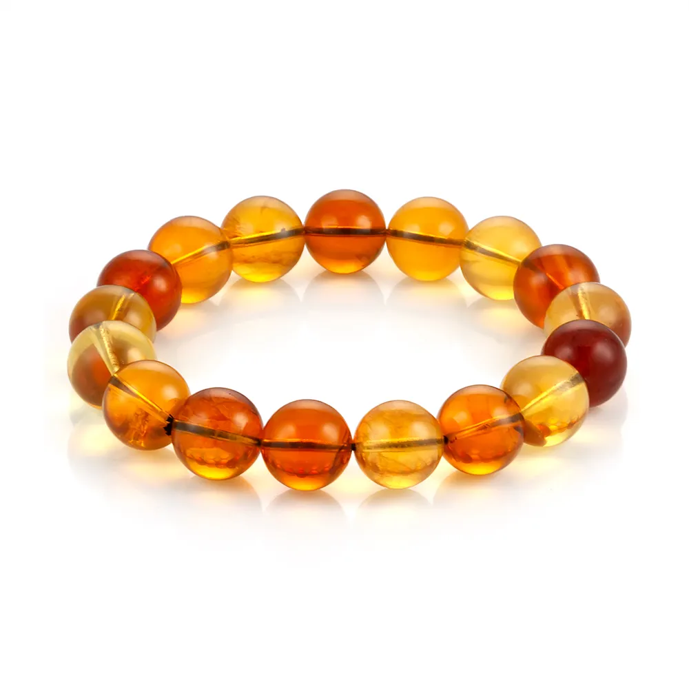 Woogie武吉珠寶】琥珀蜜蠟茶寶琥珀手鍊(多寶茶珀11mm) - momo