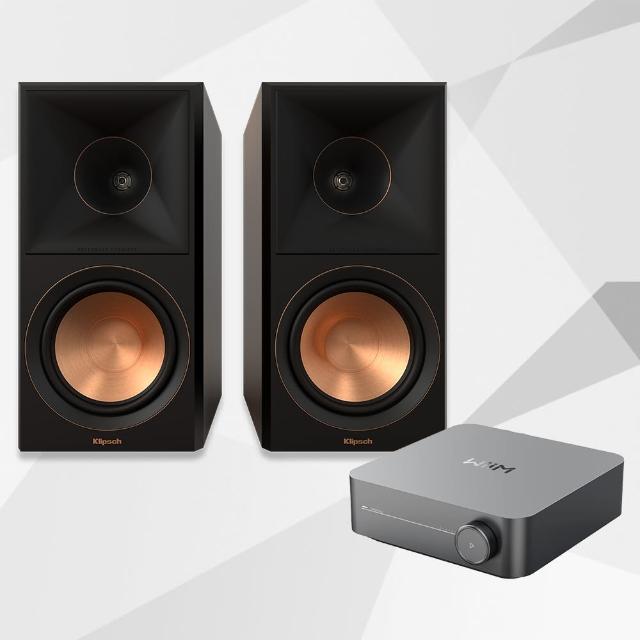 【Klipsch】RP-600M II 書架型喇叭-黑檀+ WiiM AMP串流擴大機(兩聲道組合)