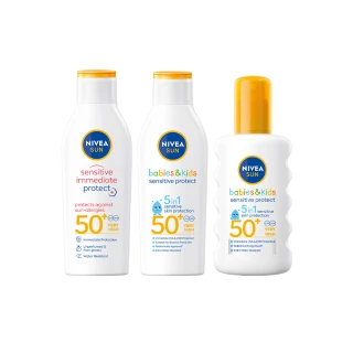 【NIVEA 妮維雅】新品上市★專業級防曬乳系列 SPF50 200ml(光敏感測試/敏弱益膚)