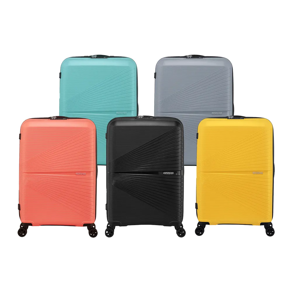 【AMERICAN TOURISTER 美國旅行者】24吋AIRCONIC超輕量PP耐衝擊防潑水拉鍊行李箱(多色可選)