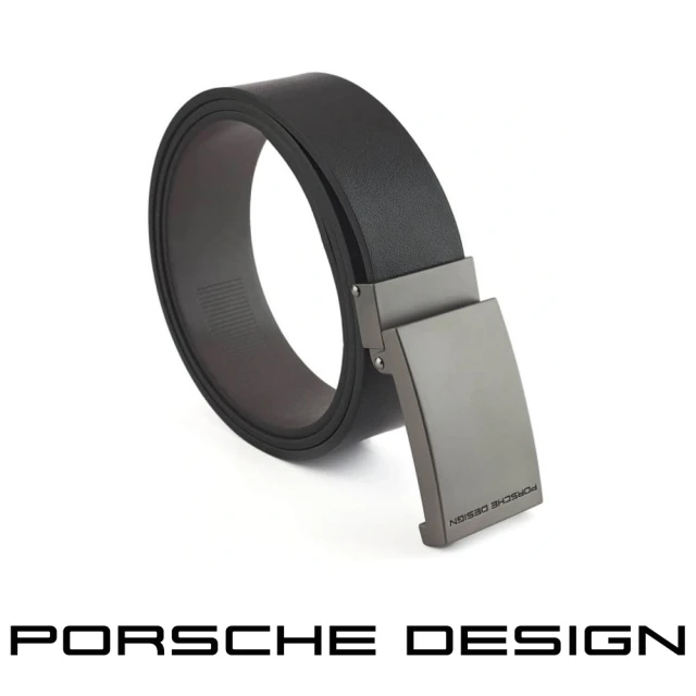 Porsche Design 保時捷 德國頂級小牛皮皮帶(黑色 FU5028)