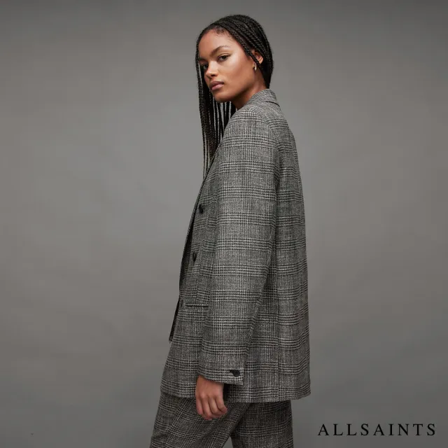 【ALLSAINTS】ASTRID 寬鬆格紋西裝外套 WT056Z(舒適版型)